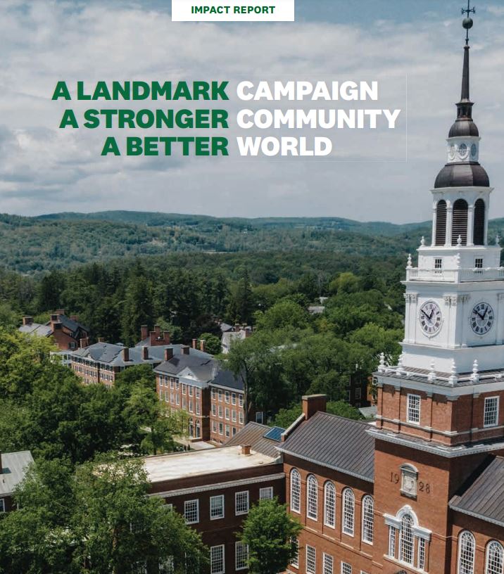 Dartmouth Answers The Call to Lead: $3.77B and 60% participation