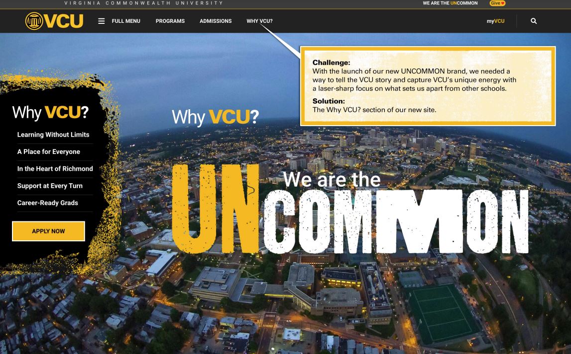 VCU Website Redesign