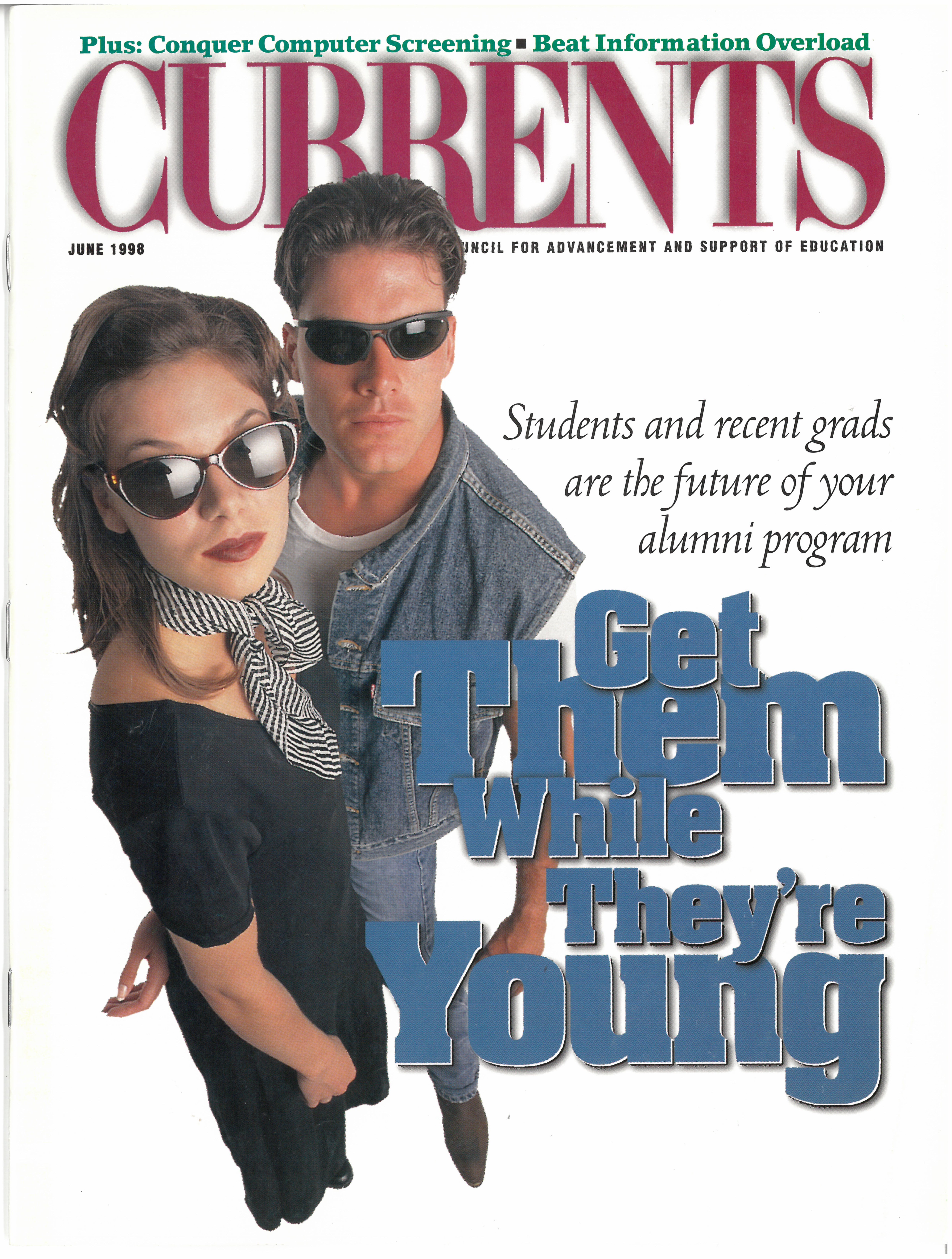 A Currents cover featuring 80s teens wearing sunglasses.