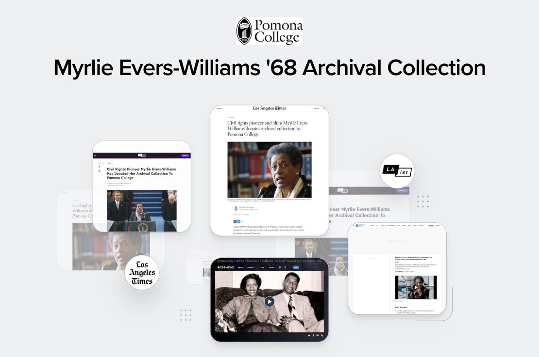 Media Campaign: Myrlie Evers-Williams Donates Archive to Pomona College