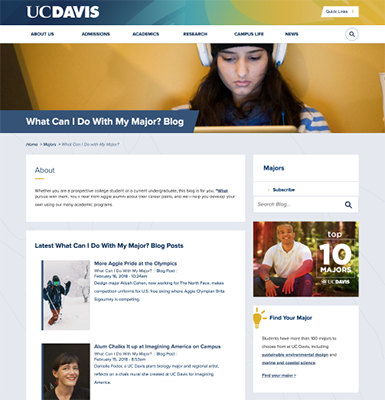 University of California, Davis - What Can I Do With My Major? Blog