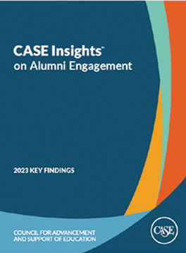 Cover of the 2023 Key Findings Report of CASE Insights on Alumni Engagement.