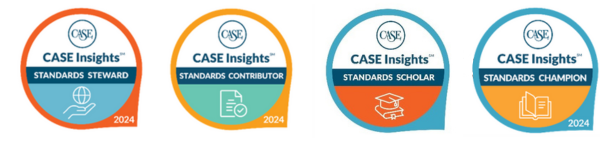 CASE's four Standards badges recognize expertise in the Global Reporting Standards