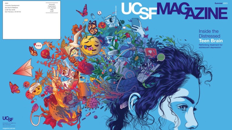 UCSF Magazine, Summer 2023 Cover: “Inside the Distressed Teen Brain”
