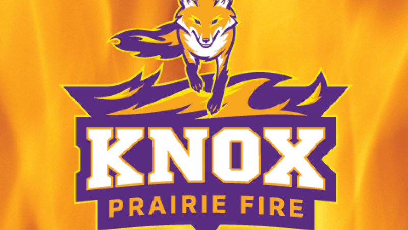 Knox College Prairie Fire Athletics Logo & Mascot