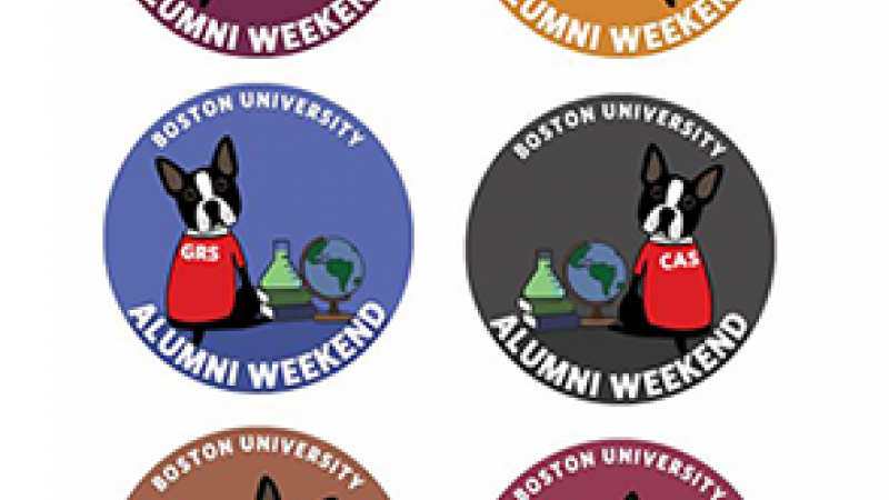 Alumni Weekend 2016 School and College Buttons