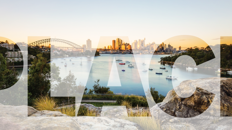 Photo of Sydney with PLACE superimposed over image