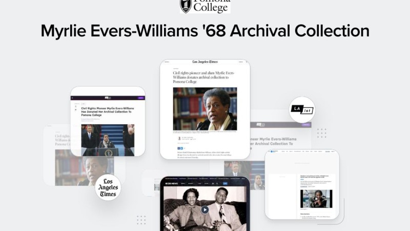 Media Campaign: Myrlie Evers-Williams Donates Archive to Pomona College