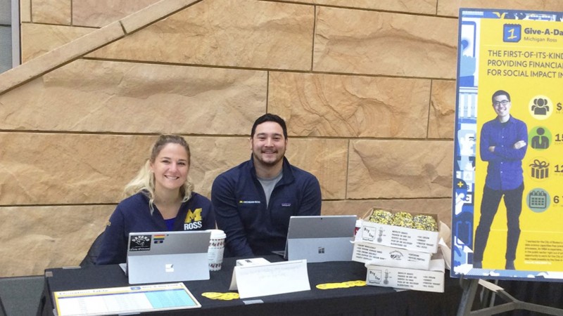 Michigan Ross Students’ Give-A-Day Fund Participation