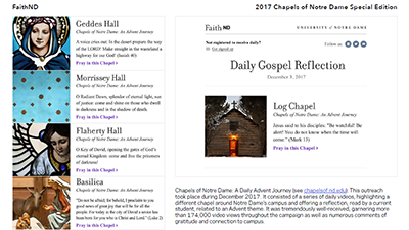 The Daily Gospel Reflection: Spiritual Engagement for Alumni, Parents and Friends